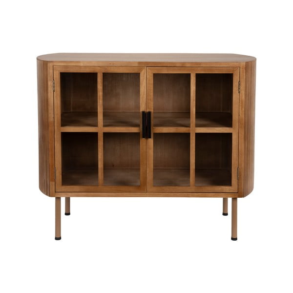 Kummipuidust vitriinkapp 100x80x38 cm Yaz - White Label