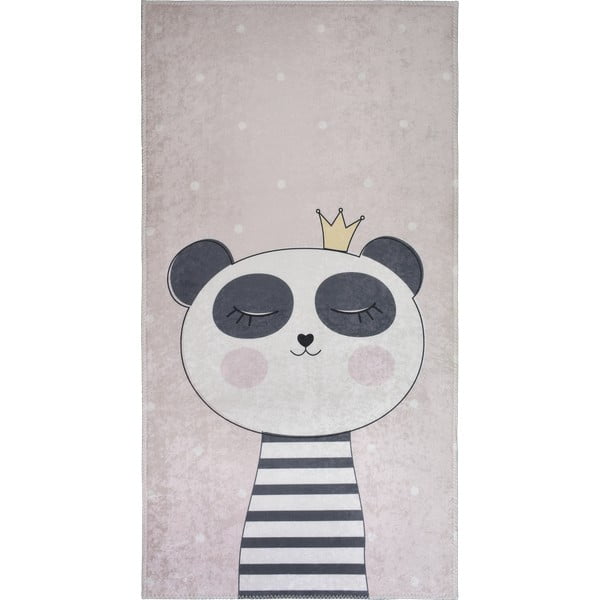 Heleroosa laste vaip 80x150 cm Princess Panda - Vitaus