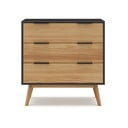 Must/loomulik männi kõrge kapp 80x83 cm Lavis - Marckeric