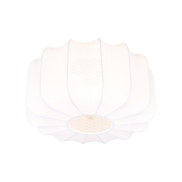 Valge metallist laevalgusti tekstiilist varjuga ø 40 cm Madleine - Reality-image-3