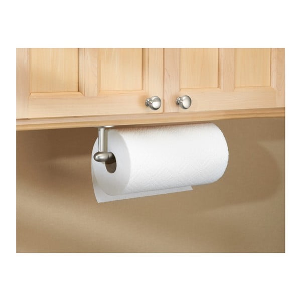 Hõbedane teras majapidamispaberi hoidja seinalekinnituv Orbinni – iDesign-image-3