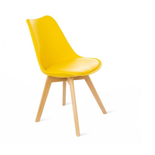 2 kollase tooli komplekt pöögijalgadega Retro - Bonami Essentials-image-2