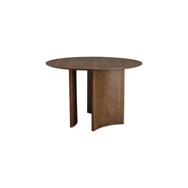 Ümmargune söögilaud tammepuust dekooriga ø 120 cm Trillving - Ellos Home-image-4