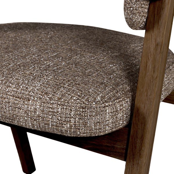 Pruun polsterdatud söögitool käetugedega Tunar - WOOOD-image-4