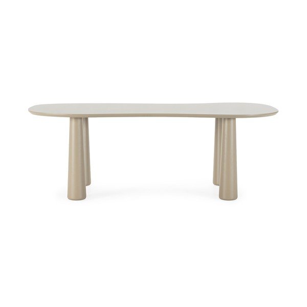 Beež kohvilaud männipuidust pealispinnaga 110x220 cm Nahia - MOME