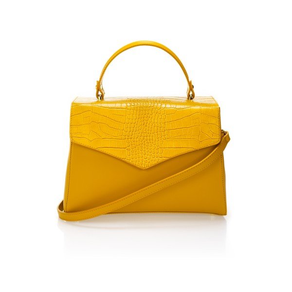 Kollane nahast käekott Maria - Federica Bassi