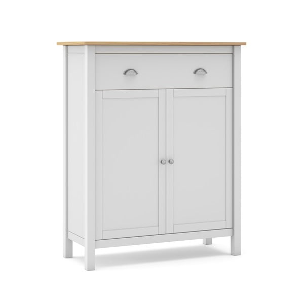 Valge/loomulik männi kõrge kapp 90x110 cm Misti - Marckeric-image-2