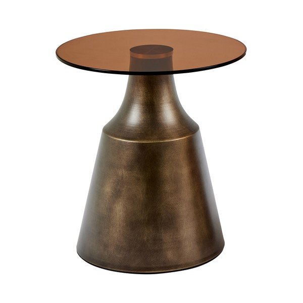 Pruun terasest ümmargune diivanilaud ø 45 cm Dunsley - Actona