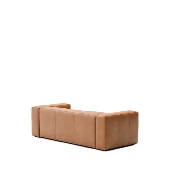 Pruun nahkdiivan (parempoolne nurk/diivanvoodiga) Blok - Kave Home-image-2