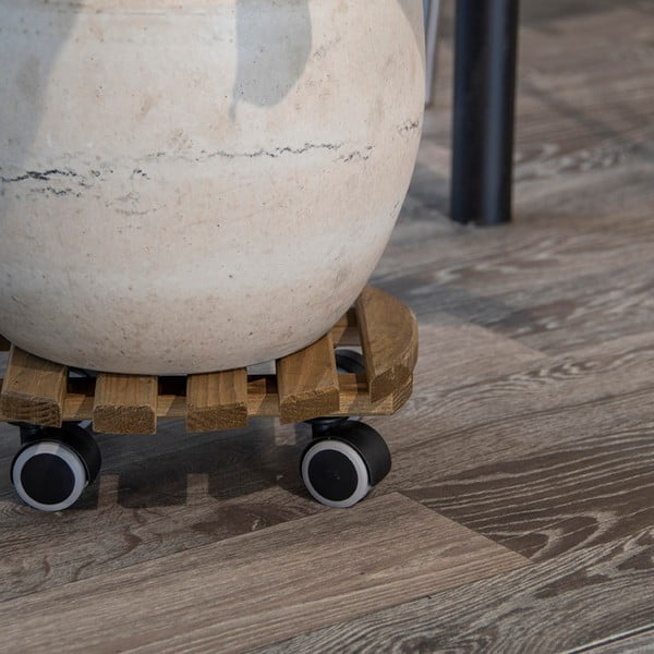Puidust mobiilne alus lillepottidele ø 29 cm (kõrgus 8 cm) Indoor – Esschert Design-image-1
