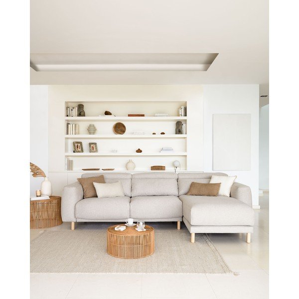 Beež nurgadiivan (paremas nurgas) Singa - Kave Home-image-3