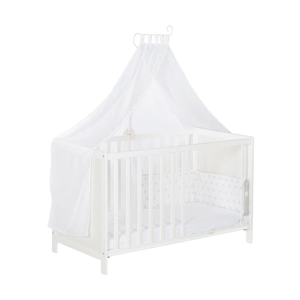 Valge baldahhiiniga narivoodi 60x120 cm Stars Gray – Roba-image-3