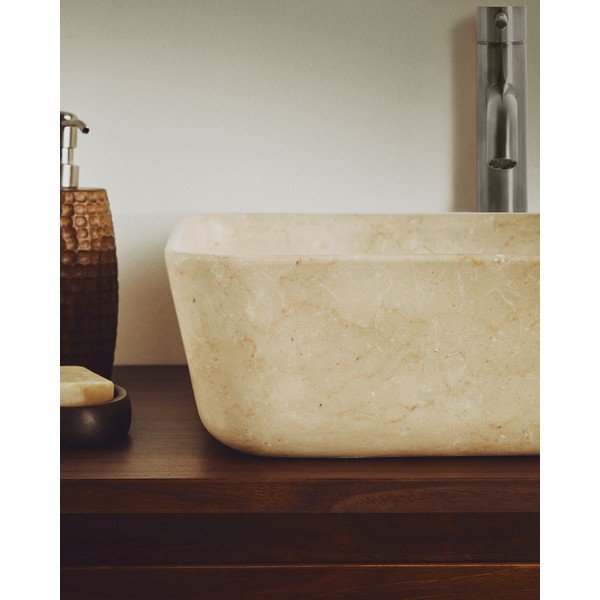 Beež kivist kraanikauss 40x40 cm Darnen - Kave Home-image-2