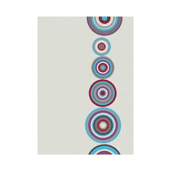 Bílý koberec Universal Boras Circles, 133 x 190 cm-image-1