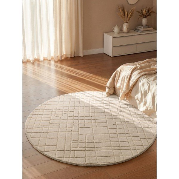 Beež villane ümmargune vaip ø 160 cm Kenso - Villeroy&Boch-image-1