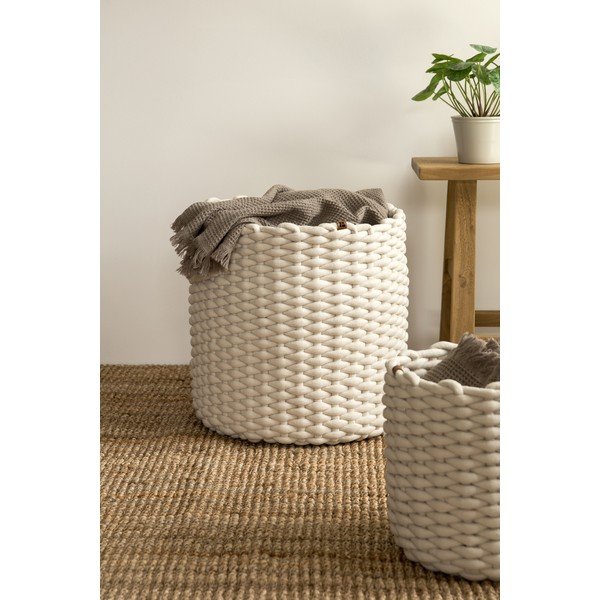 Riidest korv ø 40x40 cm Peach Skin Round XL - Bigso-image-3