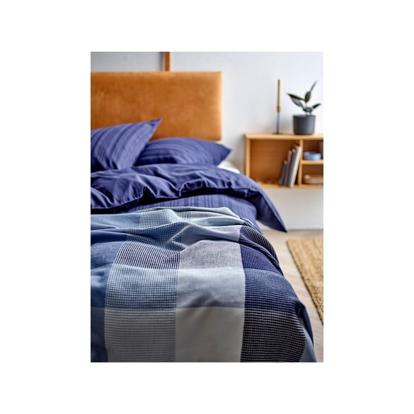 Tumesinine damastist pikendatud voodipesu üheinimesevoodile 140x220 cm Noble - Södahl-image-3