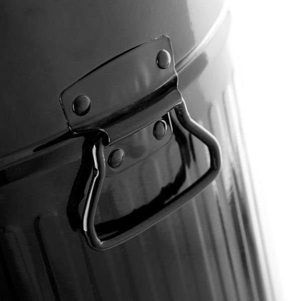 Must metallist pedaaliga prügikast , 20 l Retro - Casa Selección-image-4