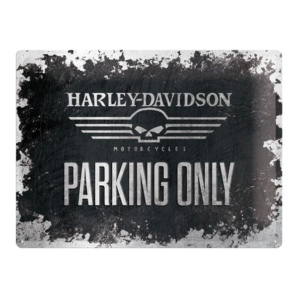Plechová cedule Harley Parking Only, 30x40 cm