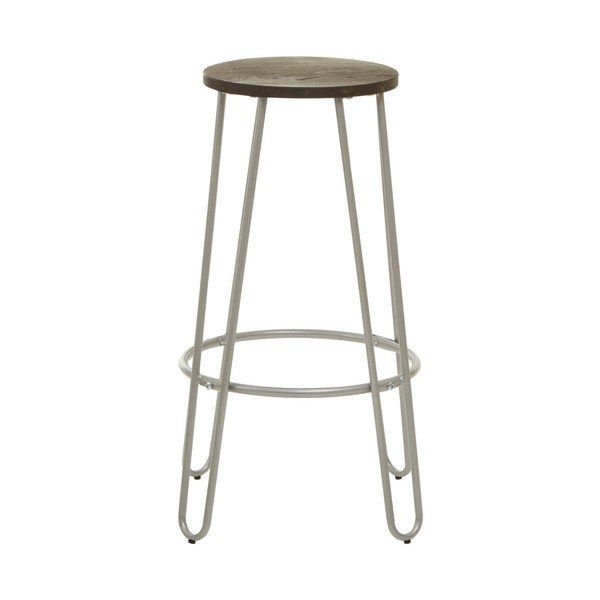 Jalakapuust baaritool hõbedases/naturaalses värvitoonis (istme kõrgus 75 cm) District - Premier Housewares-image-2