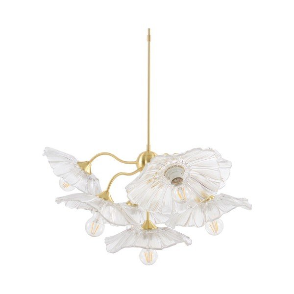 Kuldse värvi klaasist hämardatav ripplamp, läbimõõduga 70 cm Nugget - Jotex-image-3