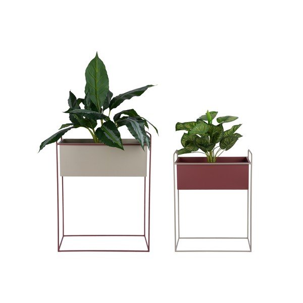 Metallist lillealused komplektis 2 tükki (kõrgus 65 cm) Reina - PT LIVING-image-2