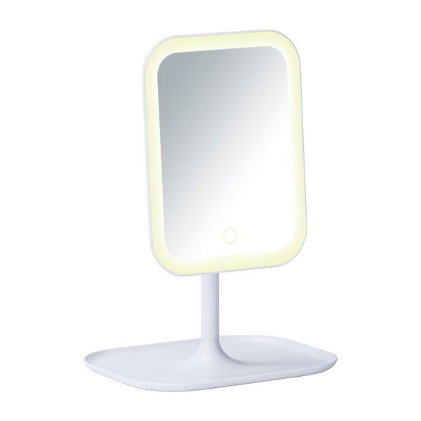 Valge kosmeetiline peegel LED taustavalgusega Bertolio Bertiolo - Wenko
