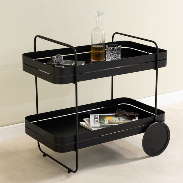 Metallist ratastega serveerimislaud 74x42 cm Gin & Trolley - Spinder Design-image-1