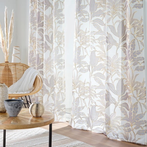 Beež-kuldne kardin 135x240 cm Vayana - douceur d'intérieur-image-1