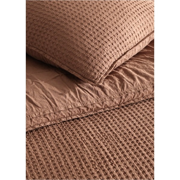 Pruun Renforcé puuvillast pikendatud voodipesu kaheinimesevoodile 240x220 cm Waffle Striped - Mila Home Luxury-image-1