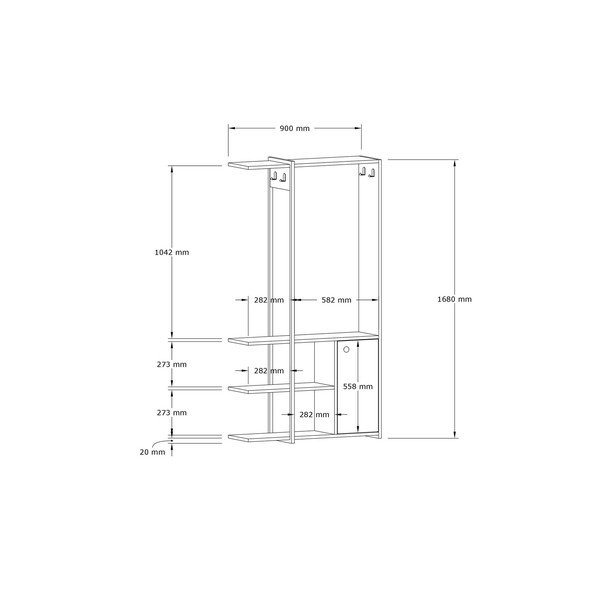 Must/füüsiline koridorikomplekt Kumsal - Kalune Design-image-3