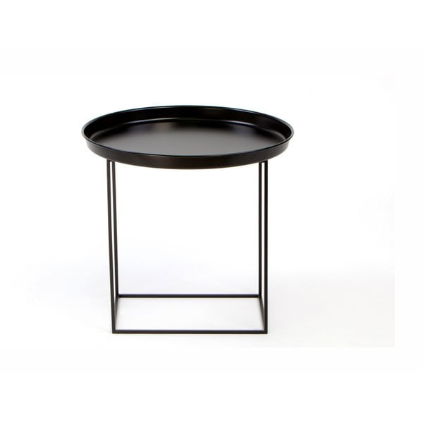 Černý kovový odkládací stolek Nørdifra Ramme, ⌀ 50 cm