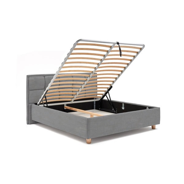 Helesinine kaheinimesevoodi restiga ja panipaigaga , 160 x 200 cm Karme - ProSpánek-image-4