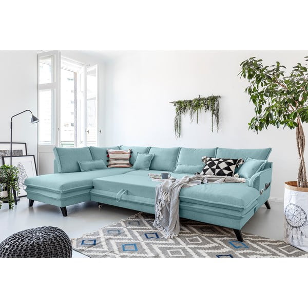 Helesinine U-kujuline diivanvoodi , vasakpoolne nurk Charming Charlie - Miuform-image-4