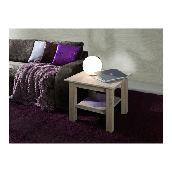 Odkládací stolek v dekoru světlého dubového dřeva s odkládacím prostorem Maridex Lava