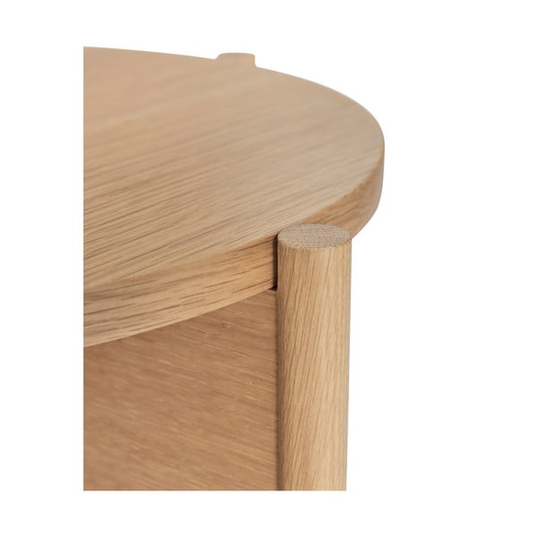 Ümmargune kohvilaud tammepuidust ø 45 cm Heritage - Hübsch-image-4