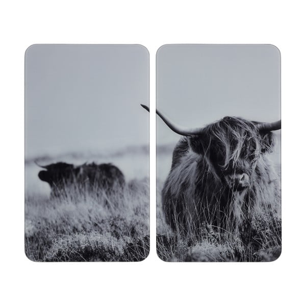 Klaasist pliidikatte komplekt 2 tk Highland Cattle - Wenko