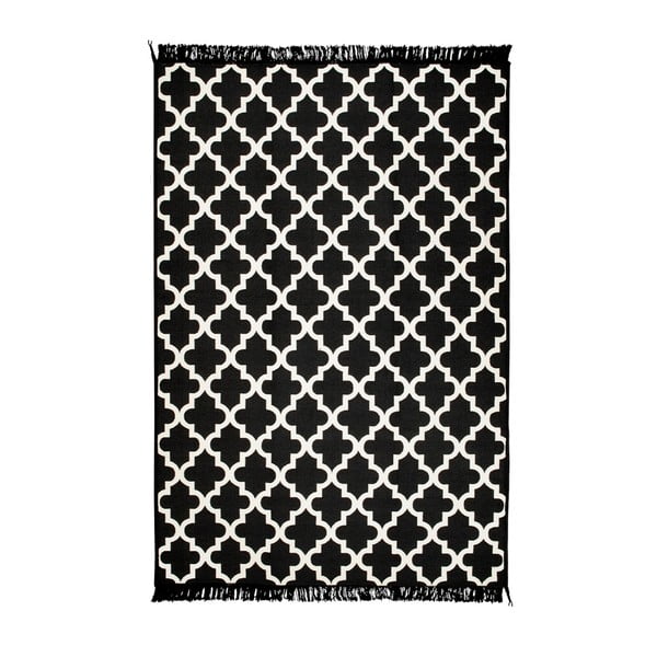 Černo-bílý oboustranný koberec Madalyon, 140 x 215 cm