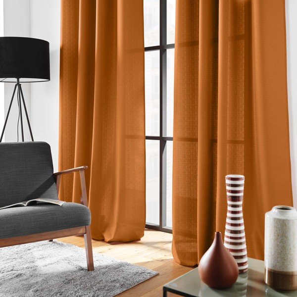 Pruun kardin 140x280 cm Soline - douceur d'intérieur-image-1