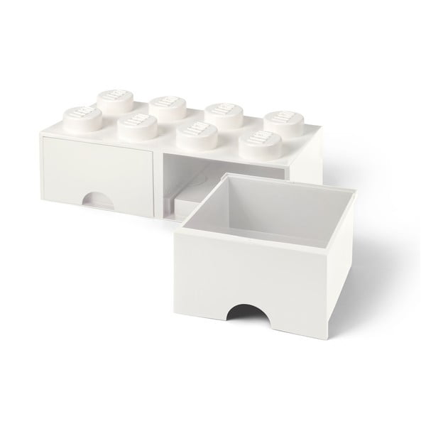 Kahe sahtliga elevandiluuvärvi valge hoiukapp - LEGO®-image-3
