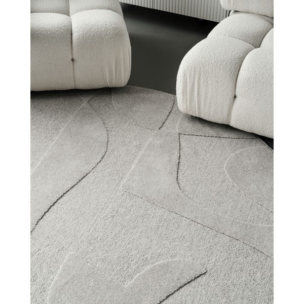 Helehall villane ümmargune vaip ø 120 cm Morphic Botanica - Agnella-image-3