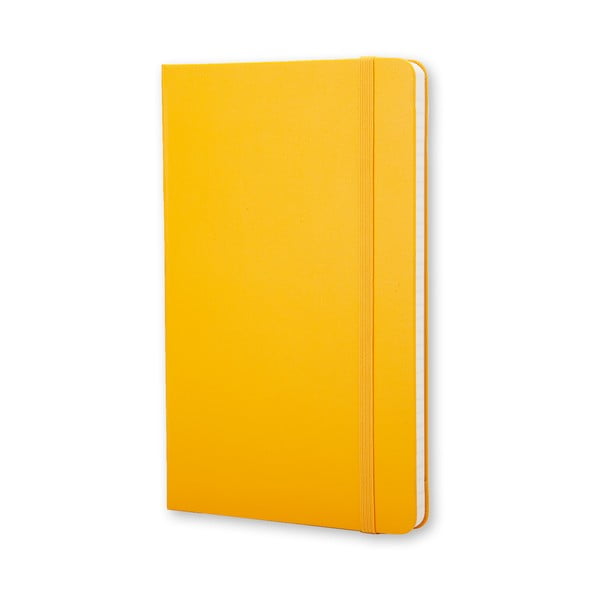 Zápisník Moleskine Hard 21x13 cm, žlutý + linkované stránky