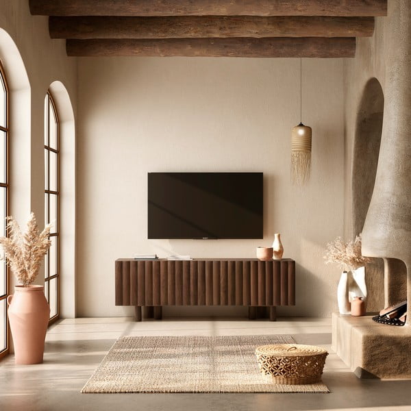 Pruun mangopuidust telekaalus 160x55x40 cm Tamira - MOME-image-1