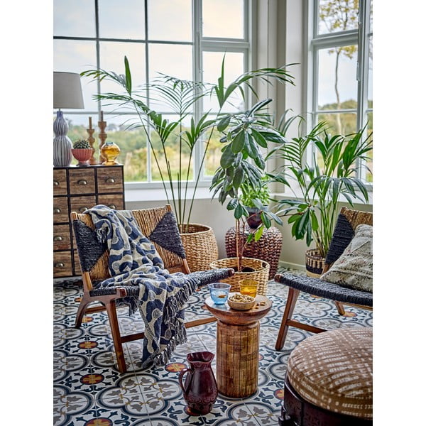 Ümmargune mangopuidust hoiulaud ø 30 cm Yasme - Bloomingville-image-2