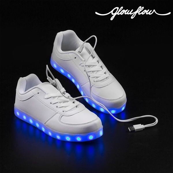 Bílé LED tenisky InnovaGoods GlowFlow Trainers, velikost 40