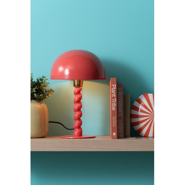 Punane lauavalgusti metallist varjuga (kõrgus 39 cm) Prisa - Leitmotiv-image-1