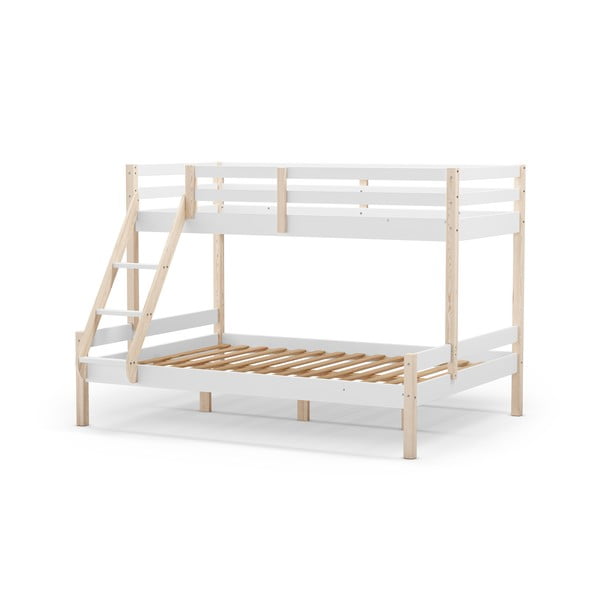 Valge männipuidust kahekorruseline voodi 90x190/140x190 cm Livia - Marckeric-image-3