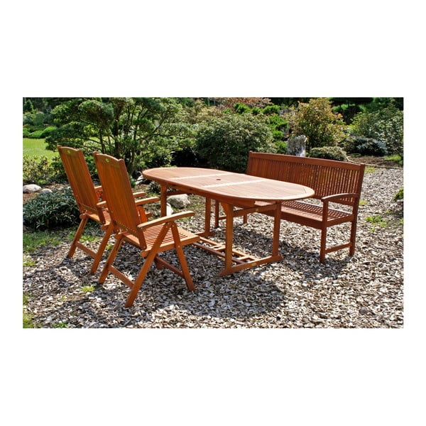 Eukalüptist valmistatud aiapink Stockholm - Garden Pleasure-image-2