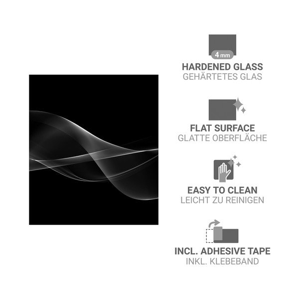 Karastatud klaasist pliidi seinakate 70x60 cm Smoke - Wenko-image-3