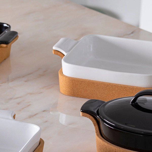 Bílá kameninová zapékací mísa s korkovým lůžkem Casafina Ensemble, 2,5 l-image-3